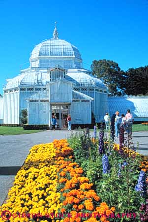Stock Photo #10474: keywords -  attraction botanical building california city colorful conservatory flower flowers francisco garden gardens gate golden greenhouse landscape municipal park parks people public san scenery scenic spring summer tourist vert white