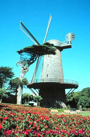 Stock Photo #10484: keywords -  california city francisco gate golden municipal park parks public restoration restore restored san vert wilhelmina windmill windmills