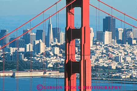 Stock Photo #10492: keywords -  bay bridge bridges cable california engineer engineered engineering famous francisco gate golden headlands horz landmark landmarks marin metal red san span spans steel suspension tall tower towers water
