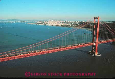 Stock Photo #10493: keywords - bay bridge bridges cable california engineer engineered engineering famous francisco gate golden horz landmark landmarks landscape marin metal red san scenery scenic span spans steel suspension tall tower towers water
