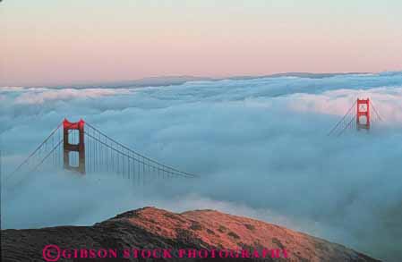 Stock Photo #10497: keywords - bay bridge bridges cable california cloud clouds condensation condense dew engineer engineered engineering famous fog francisco gate golden horz in landmark landmarks metal moisture point red san span spans steel suspension tall tower towers vapor water weather
