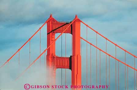 Stock Photo #10498: keywords - bay bridge bridges cable california cloud clouds condensation condense dew engineer engineered engineering famous fog francisco gate golden horz in landmark landmarks metal moisture point red san span spans steel suspension tall tower towers vapor water weather