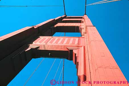 Stock Photo #10503: keywords -  architecture bay bridge bridges cable california engineer engineered engineering famous francisco gate golden horz landmark landmarks metal red san span spans steel suspension tall tower towers up upward view water