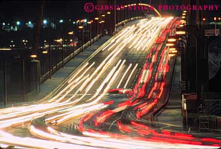 Stock Photo #10525: keywords - abstract abstraction abstracts blur blurred bridge bridges bright california dark dusk evening famous francisco gate golden headlight horz landmark landmarks lights linear metal movement moving night san span spans steel streaks suspension taillight tall tower towers traffic