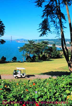 Stock Photo #10530: keywords - california cart cliff course francisco golf golfer golfers golfing landscape moving near san scenery scenic sea summer vert