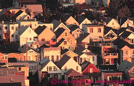 Stock Photo #10531: keywords -  array buildings california communities community crowd crowded dawn elevate elevated francisco homes horz houses housing lots many neighborhood neighborhoods noe residential san urban urbanization urbanize urbanized valley view