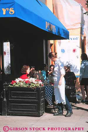 Stock Photo #11351: keywords - cafe cafes california dine dining francisco in outdoor outside people perrys relax relaxing san social street summer union vert