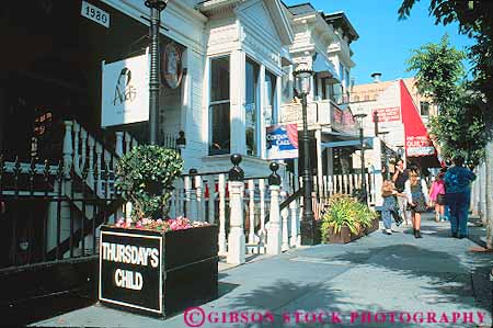 Stock Photo #11352: keywords -  boutique boutiques california francisco horz outdoor outside san shoppers shopping shops store stores street summer union