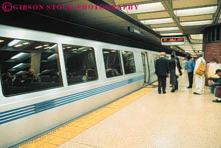 Stock Photo #10597: keywords -  area bart bay california commute commuter commuters francisco horz light lightrail mass modern near oakland passenger passengers public rail railroad railroads rapid san station subterranean train trains transit transport transportation transporting transports underground