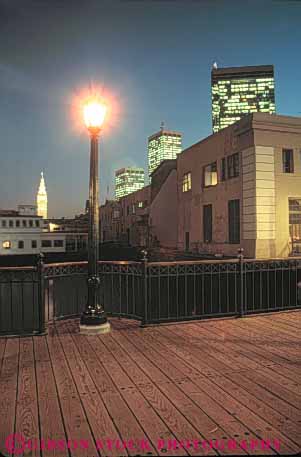 Stock Photo #10619: keywords - bay building buildings california cities city dark dock docks downtown dusk evening francisco lamp lamps light lighting lights night piers san street streets summer vert waterfront