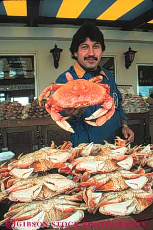Stock Photo #10620: keywords -  attraction bay boat boats california crab crabs crustacea crustacean fish fishermans francisco man market markets san seafood sell seller selling sells tourist vendor vendors vert waterfront wharf