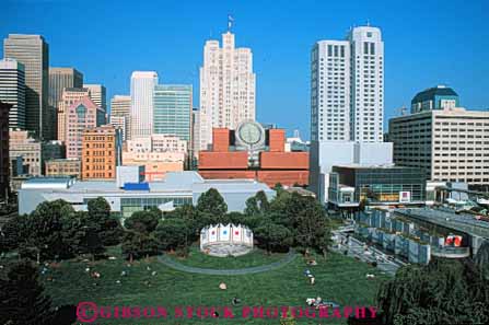 Stock Photo #7826: keywords -  america american architecture buena building buildings business california center cities city cityscape cityscapes developed downtown francisco gardens horz modern new open park plaza population san skyline skylines urban us usa yerba