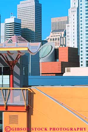 Stock Photo #10639: keywords - angle angles architecture buildings california center cities city color colorful contrast corner corners design downtown francisco modern new oval pattern patterns right round san shape shapes square squares style urban vert