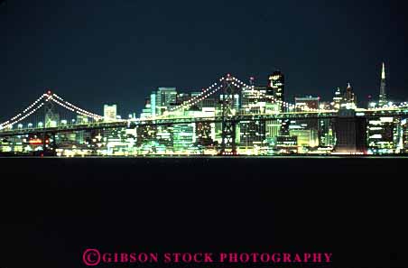 Stock Photo #7838: keywords -  america american architecture bay bridge building buildings business california center cities city cityscape cityscapes dark downtown dusk evening francisco horz lights modern new night office offices san skyline skylines urban us usa
