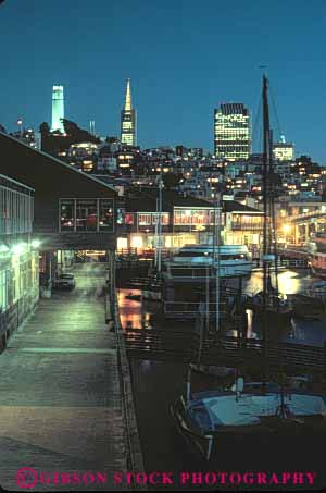 Stock Photo #7842: keywords -  america american an architecture building buildings business california center cities city cityscape cityscapes dark downtown dusk evening francisco lights modern new night office offices san skyline skylines urb us usa vert