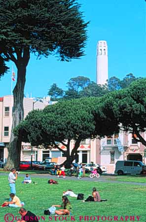 Stock Photo #10671: keywords -  background beach california cities city coit community district francisco in municipal neighborhood north park parks people public recreation relax relaxing san square summer tower vert washington