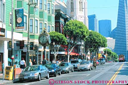 Stock Photo #10674: keywords -  avenue beach business california cities city columbus community district francisco horz in neighborhood north parked parking san store stores street streets