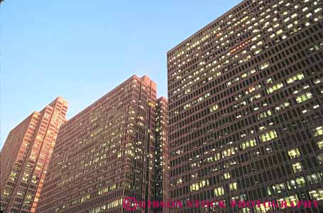 Stock Photo #10680: keywords -  architecture building buildings business california center complex dark design downtown dusk embarcadero evening francisco horz lighting lights modern new night office offices plaza san style