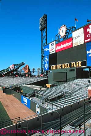 Stock Photo #10700: keywords -  baseball bell building california francisco pac park san stadium stadiums vert