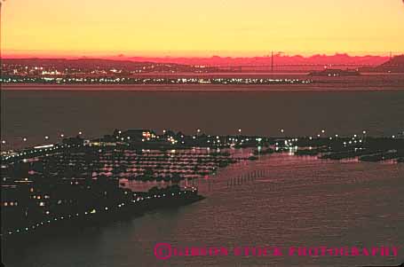 Stock Photo #10729: keywords - bay california dark dusk evening francisco horz lighting lights mood moody orange san sunset sunsets view west