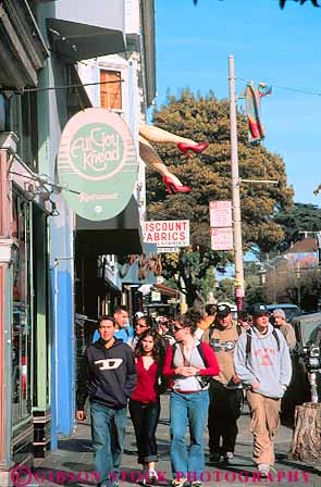 Stock Photo #11481: keywords -  alternative ashbury california community counter culture district downtown francisco haight historic neighborhood pedestrians people san street streets urban vert walk walking