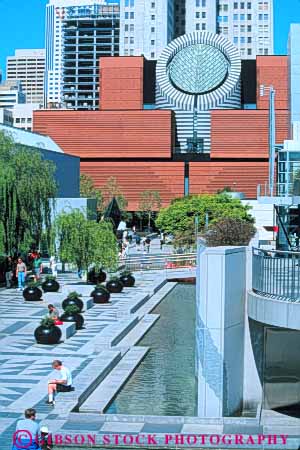 Stock Photo #10769: keywords -  and architecture art buena california cities city design development downtown francisco gardens geometric geometrical geometry modern museum new of people plaza plazas renewal san style urban vert yerba