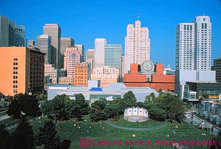 Stock Photo #10772: keywords -  and architecture art buena buildings california cities city cityscape cityscapes design development downtown francisco gardens geometric geometrical geometry horz modern museum new of office plaza plazas renewal san skyline skylines style urban yerba