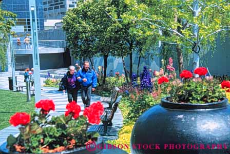 Stock Photo #10779: keywords -  buena california center cities city design francisco gardens horz modern municipal open park parks people plaza plazas public renewal san space style summer urban walking yerba