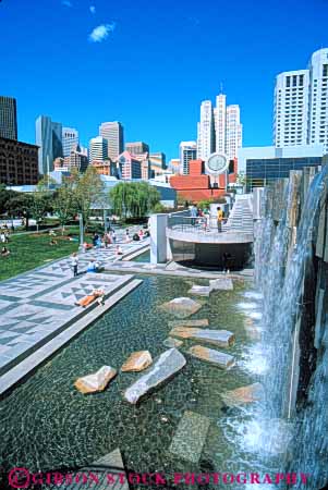 Stock Photo #10785: keywords -  architecture buena buildings california center cities city cityscape cityscapes design downtown fountain fountains francisco gardens modern municipal new office open park parks plaza plazas public renewal san skyline skylines space style summer urban vert water yerba