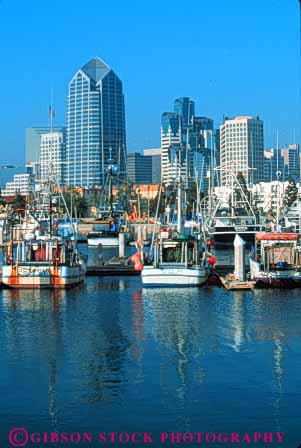 Stock Photo #7789: keywords -  america american architecture boat boats building buildings business california center cities city cityscape cityscapes diego downtown fishing harbor harbors high marina marinas modern new office rise san skyline skylines urban usa vert