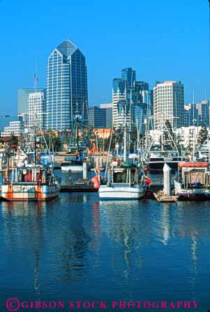 Stock Photo #7789: keywords -  america american architecture boat boats building buildings business california center cities city cityscape cityscapes diego downtown fishing harbor harbors high marina marinas modern new office rise san skyline skylines urban usa vert