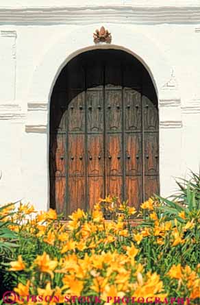 Stock Photo #9369: keywords - adobe architecture big building buildings california chapel chapels church churches diego door doors fathers franciscan historic mexican mission missions old reconstructed reconstruction replica replicas san spanish vert vintage white wood wooden