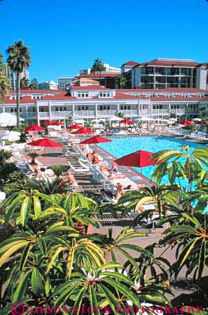 Stock Photo #9377: keywords - architecture attraction california coronado del destination diego historic hotel hotels landmark landmarks old outdoor outside pool pools resort resorts san summer swim swimming tourist tradition traditional travel vacation vert