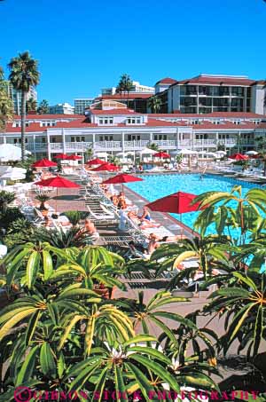 Stock Photo #9377: keywords -  architecture attraction california coronado del destination diego historic hotel hotels landmark landmarks old outdoor outside pool pools resort resorts san summer swim swimming tourist tradition traditional travel vacation vert