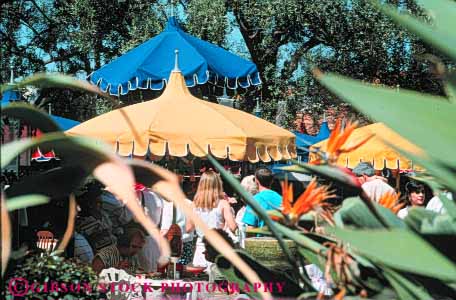 Stock Photo #9392: keywords -  cafe cafes california diego dine dining heritage hispanic historic horz mexican old outdoor outside park san site state town umbrella