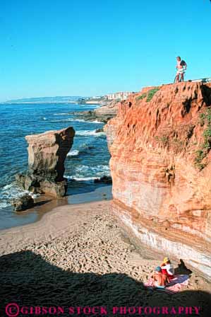 Stock Photo #9402: keywords -  area beach beaches california cliff cliffs coast coastal crash diego dissolve erode eroded eroding erosion force formation geologic geological geology of people power san sea seashore sediment sedimentary sedimentation sediments shore shoreline soft soil splash steep strata stratum surf vert water wave waves