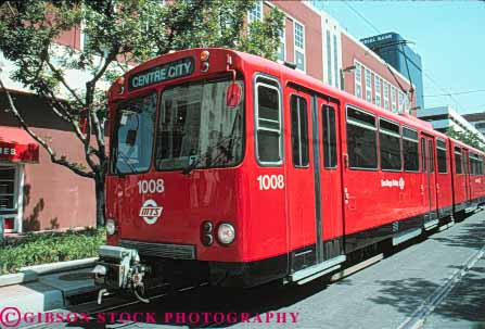 Stock Photo #9408: keywords -  california car commute commuter commuting diego horz lightrail mass passenger railroad railroads red san service shuttle train trains transit transport transportation trolley trolleys