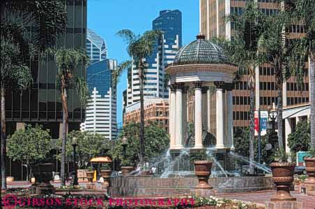 Stock Photo #9431: keywords -  building buildings california center city diego downtown horton horz plaza san street streets urban