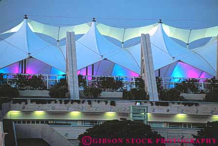 Stock Photo #9454: keywords -  architecture building buildings california center centers convention conventions dark design diego dusk evening hall horz lighting lights meeting modern municipal new night public san style