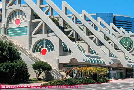 Stock Photo #9458: keywords -  angle angles architecture building buildings california center centers circle circular convention conventions curve curved design diego geometric geometrical geometry hall horz meeting modern municipal new pattern public repeat repeats repetition right round san serial slope style triangle triangles