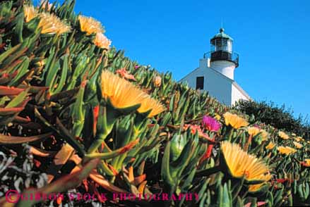 Stock Photo #9463: keywords -  building buildings california coast coastal cylinder cylindrical diego high historic horz lighthouse lighthouses loma point san seashore shore shoreline tall tower towers white