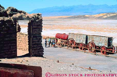 Stock Photo #12279: keywords - abandon abandoned arid borax california climate climatology death desert deserts dry exhibit habitat harmony historic history horz hot national park parks people remains sunny valley valleys wagon wagons warm weathered