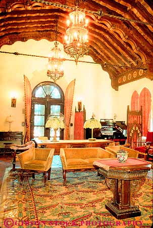 Stock Photo #12295: keywords -  arid california castle climate death desert deserts dry elaborate habitat home hot house interior isolated mansion mansions national ornate park parks remote scottys solitude sunny valley valleys vert warm
