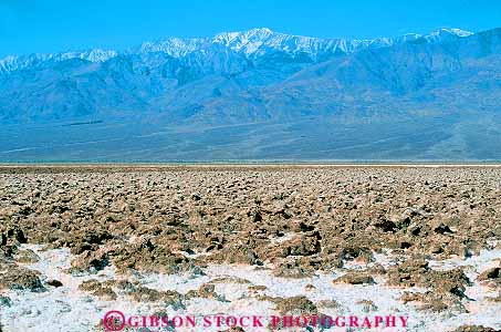 Stock Photo #12296: keywords -  arid barren california climate climatology crust crusted death desert deserts desolate desolation devils dry formidable golfcourse habitat heat horz hostile hot national nature parched park parks salt salty sunny upheave upheavel valley valleys warm wasteland wilderness