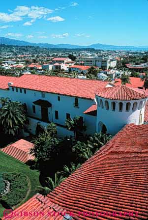 Stock Photo #7815: keywords -  america american architecture barbara building buildings business california center cities city cityscape cityscapes court developed downtown house modern new pattern population red roof row santa skyline skylines spanish style tile urban us usa vert