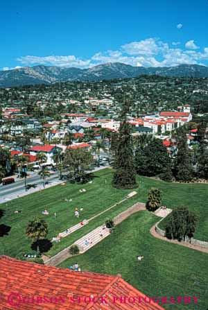 Stock Photo #7816: keywords -  america american architecture barbara building buildings business california center cities city cityscape cityscapes developed downtown grass landscape lawn modern new population santa scenery scenic skyline skylines urban us usa vert