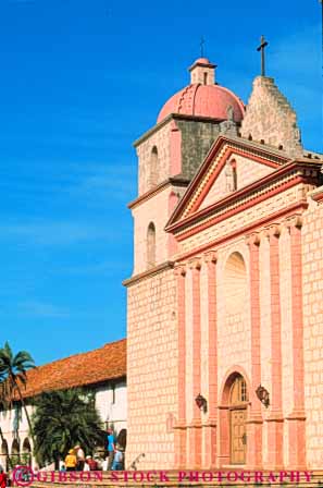 Stock Photo #9852: keywords -  adobe american architecture attraction barbara building buildings california church churches design heritage historic history mexican mission missions old people reconstruct reconstructed reconstruction restoration restore restored santa site sites spanish style tourist vert vintage