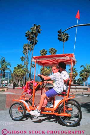 Stock Photo #9868: keywords -  barbara bicycle bicycler bicyclers bicycling bike california coast coastal drive harbor near ocean peddle peddling people rent rental rented rents santa seashore shore vert