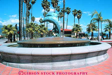 Stock Photo #9872: keywords - barbara boat boats california coast coastal fountain fountains harbor harbors horz marina marinas marine maritime ocean porpoise saltwater santa sea seashore shore water wharf wharfs