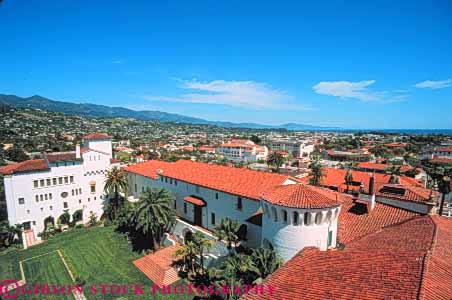 Stock Photo #9888: keywords -  architecture barbara building buildings california county court courthouse courthouses design government horz house municipal pattern patterns public red roof roofs santa spanish style tile tower tradition traditional view